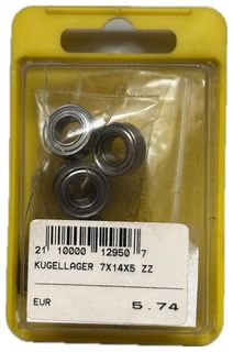 KUGELLAGER 7X14X5 ZZ - 