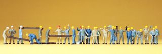 PREISER 14403 - GLEISBAUARBEITER. 24 FIGU