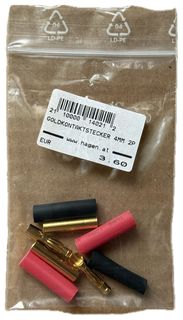 GOLDKONTAKTSTECKER 4MM 2P - 