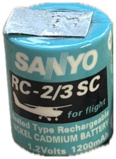 SANYO AKKU RC-2/3SC 1,3AH - NUR NOCH 1 ST�CK VERF�GB.
