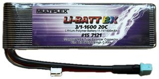 MULTIPLEX 157121 - LIPO AKKU BX 11,1V/1600MA