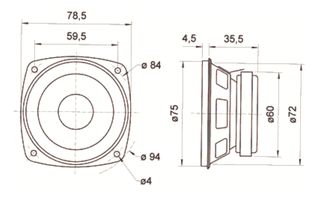 ESU 50338 - LAUTSPRECHER FRS 8 78MM