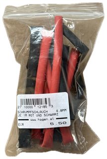 SCHRUMPFSCHLAUCH    4,8MM - JE 1M ROT UND SCHWARZ