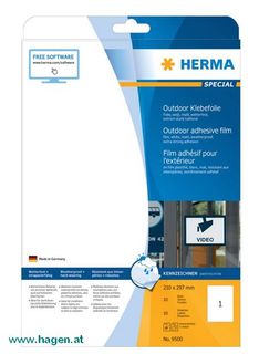FOLIENETIKETTEN 210X297 W - HERMA 9500 A4 OUTDOOR