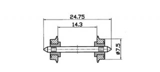 ROCO 40189 - RADSATZ 7,5MM ISOLIERT