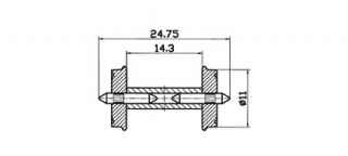 ROCO 40267 - RADSATZ RP25 GET.ACH.11MM