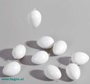 Osterbehang Ei 12ST wei� - 6cm Plastik