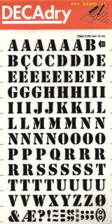ABREIBEBUCHSTABEN - DECADRY 31/10MM SCHWARZ