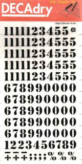 ABREIBEBUCHSTABEN - DECADRY 32/10MM SCHWARZ