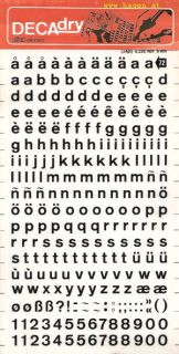 ABREIBEBUCHSTABEN/ZAHLEN - DECADRY 72/6MM SCHWARZ