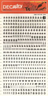 ABREIBEBUCHSTABEN/ZAHLEN - DECADRY 18 / 4MM SCHWARZ