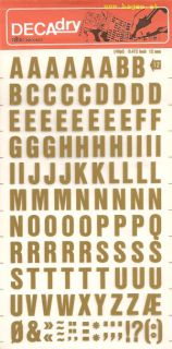 ABREIBEBUCHSTABEN/ZAHLEN - DECADRY 12 / 12MM GOLD