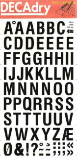 ABREIBEBUCHSTABEN GRO - DECADRY 217 /20MM SCHWARZ