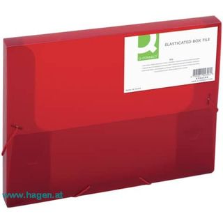 Heftbox PP A4/25mm transluzent-rot