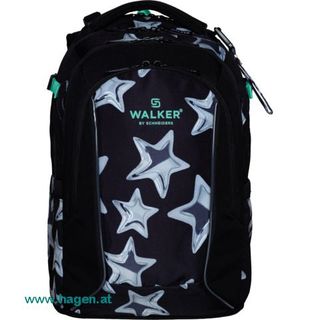 Schulrucksack Stars black-grey