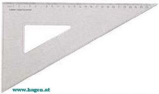 PLASTIKDREIECK 22CM - LINEX COLL. D4532/45 GRAD