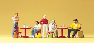 PREISER 10349 - STUDENTEN MIT KNSTLER IM