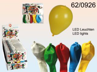 LUFTBALLONS MIT LED - 22CM ZU 5STK 3 LEUCHTMODI