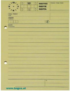 TELEFONBLOCK A5 80BL GELB - URSUS 608820008 GELEIMT