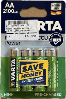 VARTA MIGNON AKKU - 4X AA LONGLIFE POWER