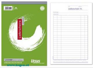 LIEFERSCHEINBUCH A5H 3X4L - FORMAT LI543 SD