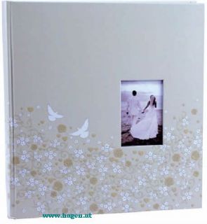 FOTOBUCH U.HOCHZEIT  BEIG - FLOWERS 08144  30X31CM