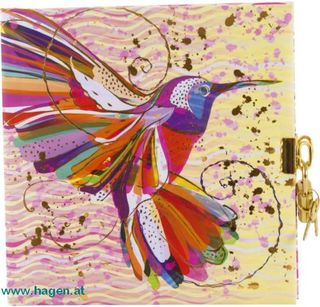 Tagebuch mit Schloss Flower Kolibri