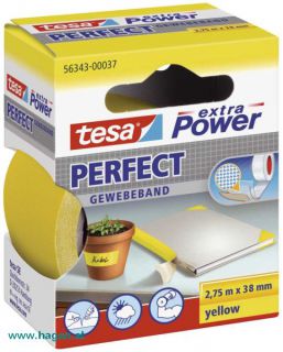 Gewebeband Perfect gelb - TESA  38mm 2,75M