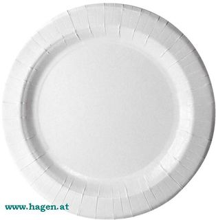 Teller wei -D29 cm Pappe beschichtet