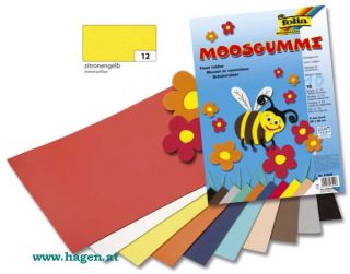 MOOSGUMMI  ZITR.GELB - FOLIA 231012  20X29CM