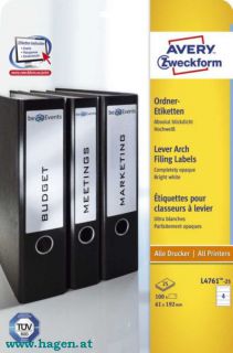 UNIVERSALETIKETTEN 192X61 - ZWECKFORM L4761-25