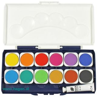Farbkasten 12ST inkl.Deckwei�