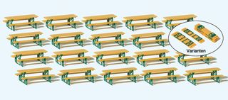 PREISER 24707 - 20 BIERTISCHGARNITUREN. B