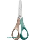 Schere 12cm Vivo braun/t�rkis