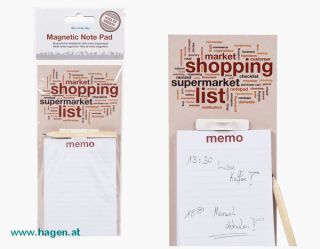 Magnetischer Notizblock mit Bleistift - 20x10cm