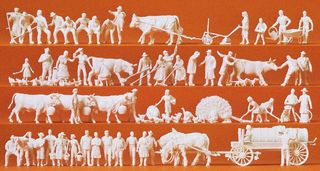 PREISER 16354 - AUF DEM LAND. 52 UNBEMALT