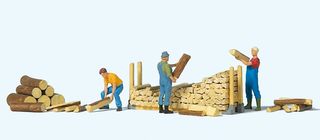 PREISER 10707 - BEIM STAPELN VON BRENNHOL