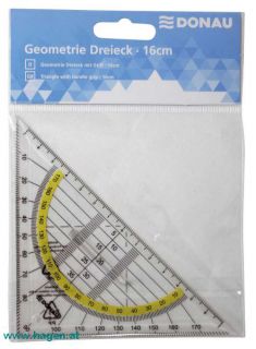 Geometriedreieck 16 cm - DONAU  M.Griff