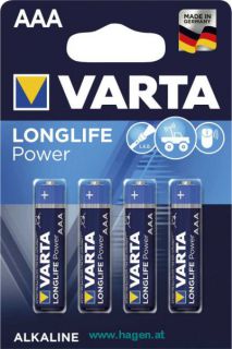 Batterie AAA 4ST Longlife Power blau - VARTA