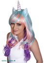 Per�cke Einhorn blau/rosa/lila