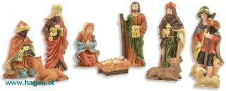 Krippenfigur 10ST - 3-9cm Poly