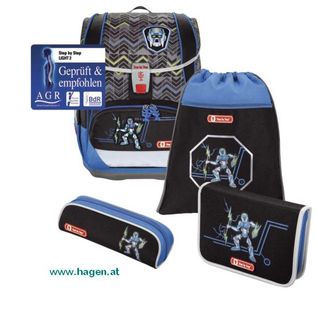 Schultaschenset Strongly Robot - Light 2