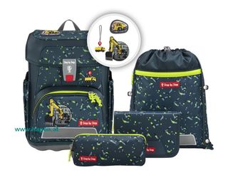 Schultaschenset Bagger Rocco - Cloud