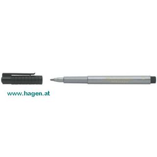 Tuschestift 1,5mm metallic silber - FABER CASTELL