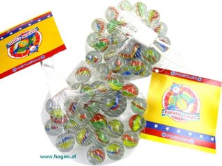Murmeln 16mm + 1x25mm / 18Stk