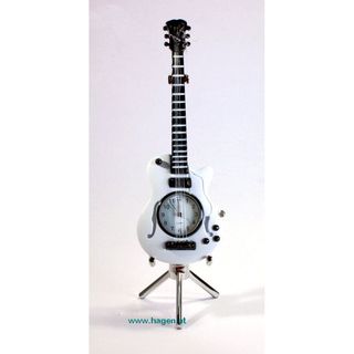 Clock - Guitar weiß