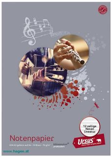 Notenpapier A3 gef. auf A4 10BL 70g wei