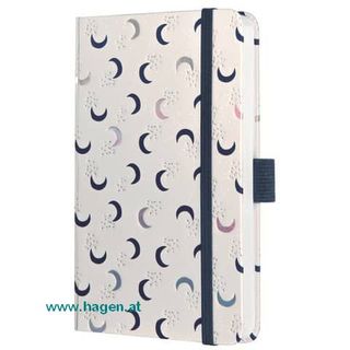 Notizbuch ca. A6 liniert heller Mond