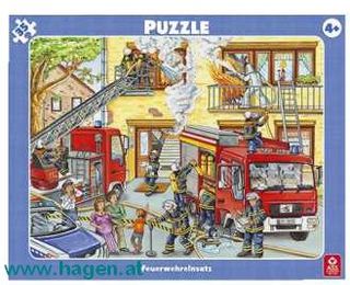 Rahmenpuzzle 35 Teile Feuerwehreinsatz