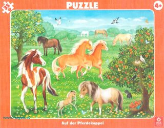 Rahmenpuzzle 35 Teile Pferde